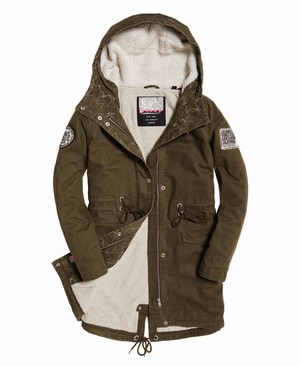 Superdry Rookie Sienna Parka Női Kabát Khaki | JVSWT3075